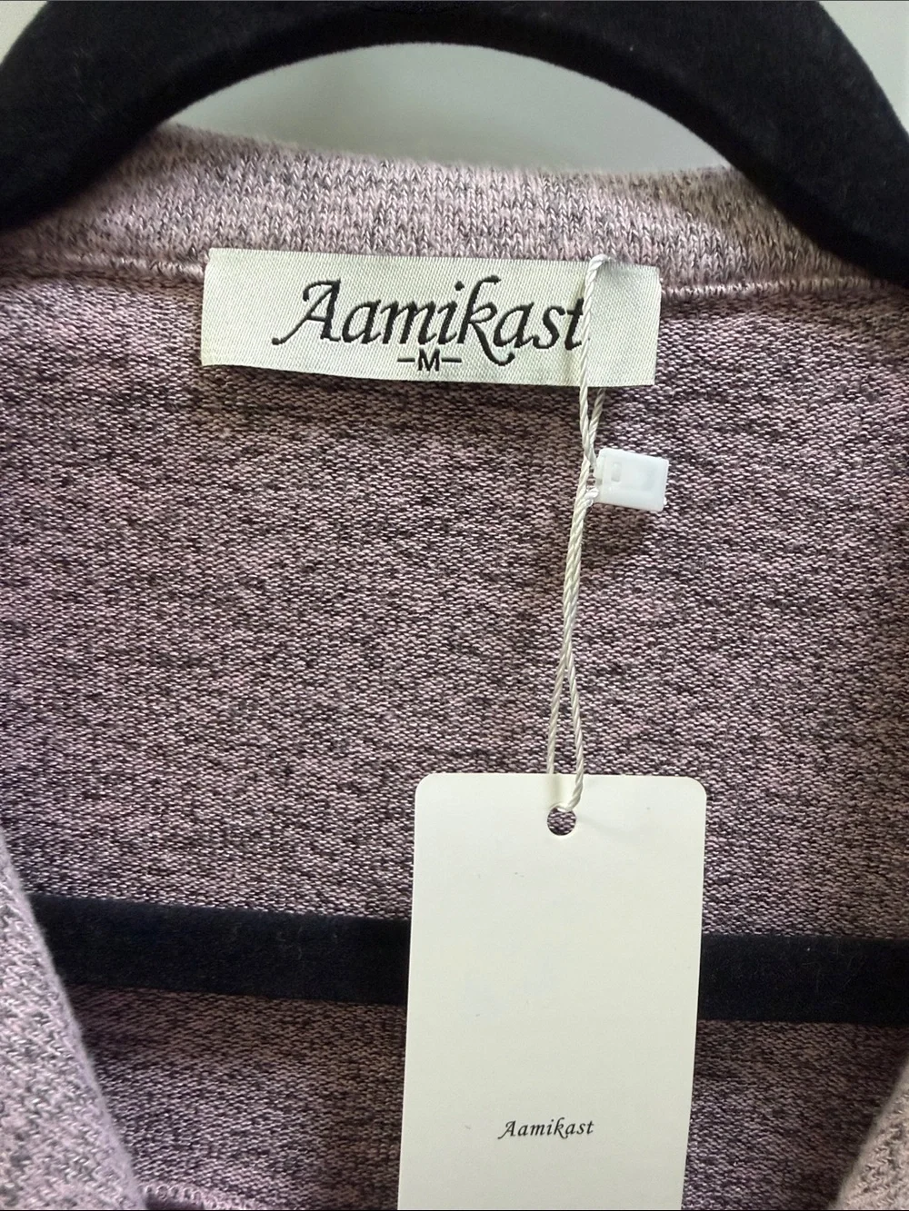 Aamikast Heather Lavender Button-Front Pajama Top and pants set
